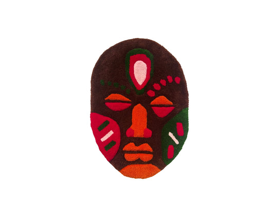 Photo fond blanc d'un tapis tufté à la main par Mood Creations.