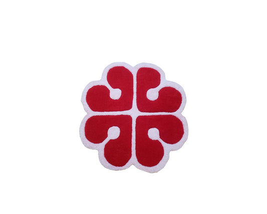 Création décorative sur mesure en laine acrylique tissé à la main.