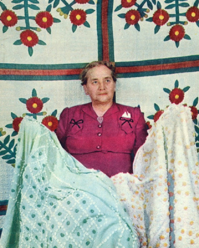 L'inventrice du tufting gun, Catherine Evans Whitener