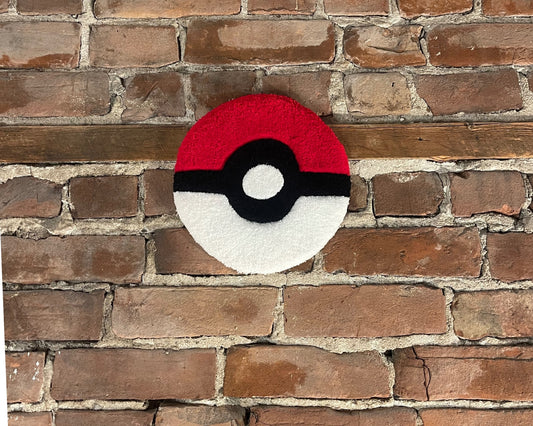 Tapis personnalisé symbolisant un pokeball issu de l'univers Pokemon