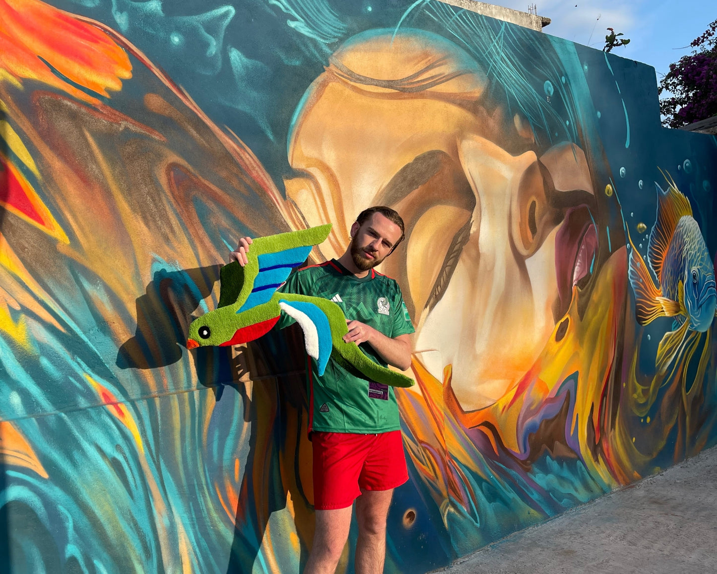 Quetzal à Bacalar rencontre entre l’œuvre textile et les lieux de la culture maya. 