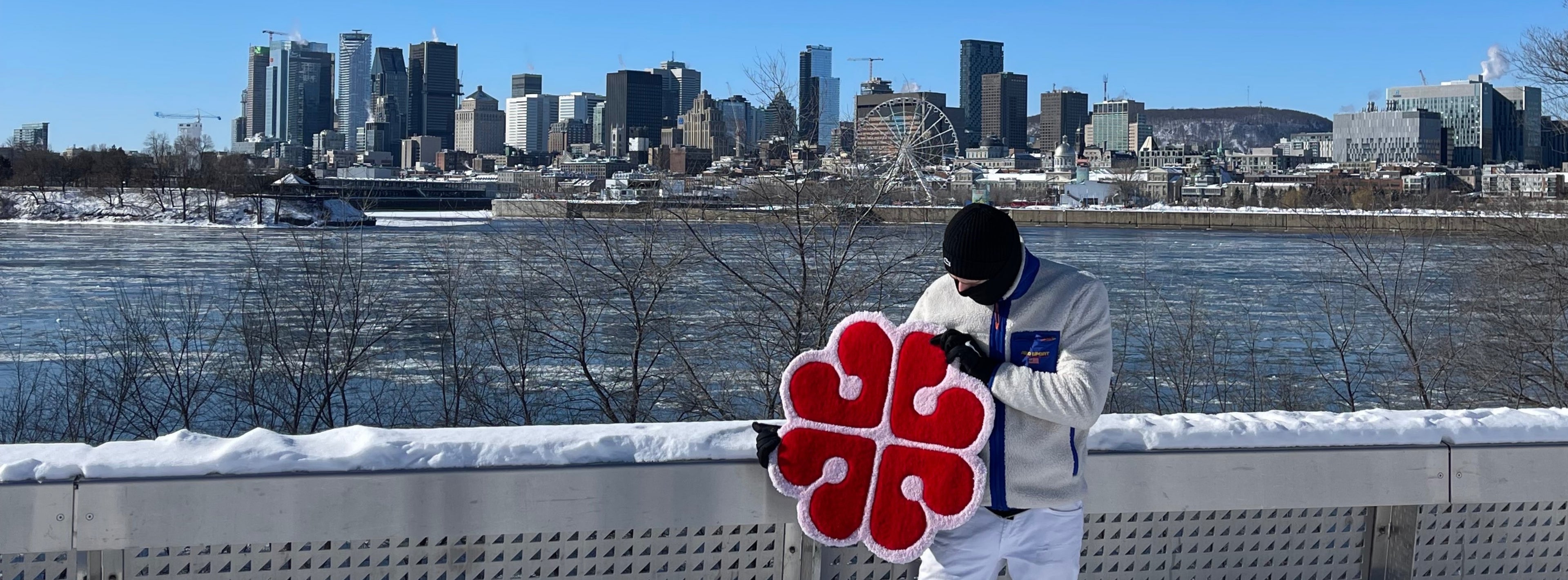 Photo d'un tapis décoratif tufté à la main prise à Montréal au Canada